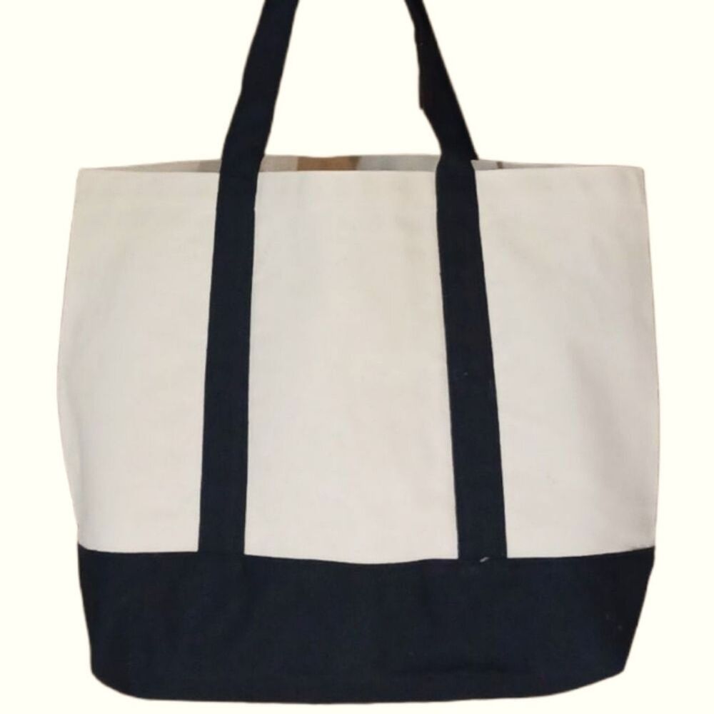 Teacher's Gifts Canvas Tote Bag "Teaching Is My Bag" Large Beige & Black - Picture 3 of 7